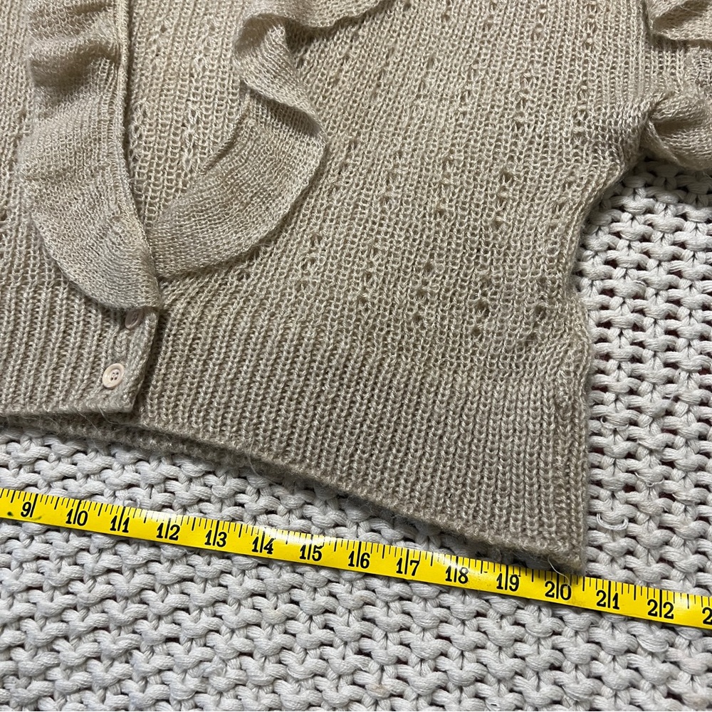 Vintage Pointelle Knit Sweater L - Picture 7 of 8